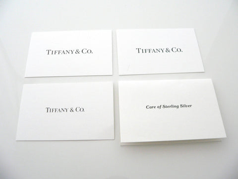 Authentic Tiffany & Co Sterling Silver Care Cards