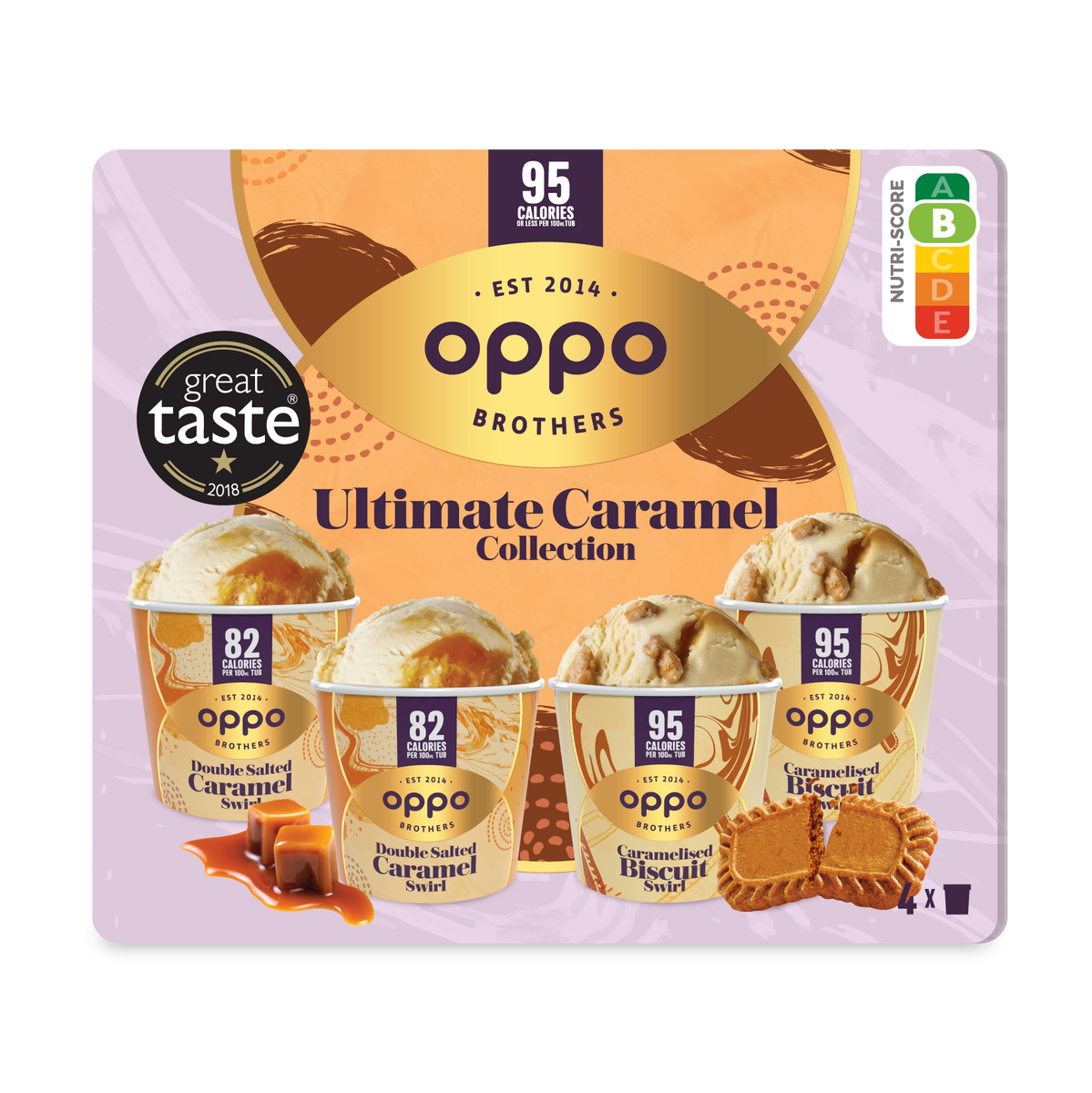 Ultimate Caramel Mini Tub Collection Ice Cream Oppo Brothers 