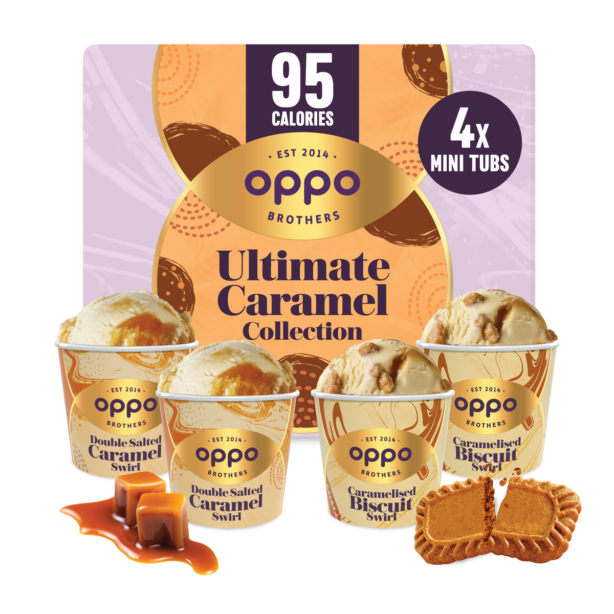 Ultimate Caramel Mini Tub Collection Ice Cream Oppo Brothers 