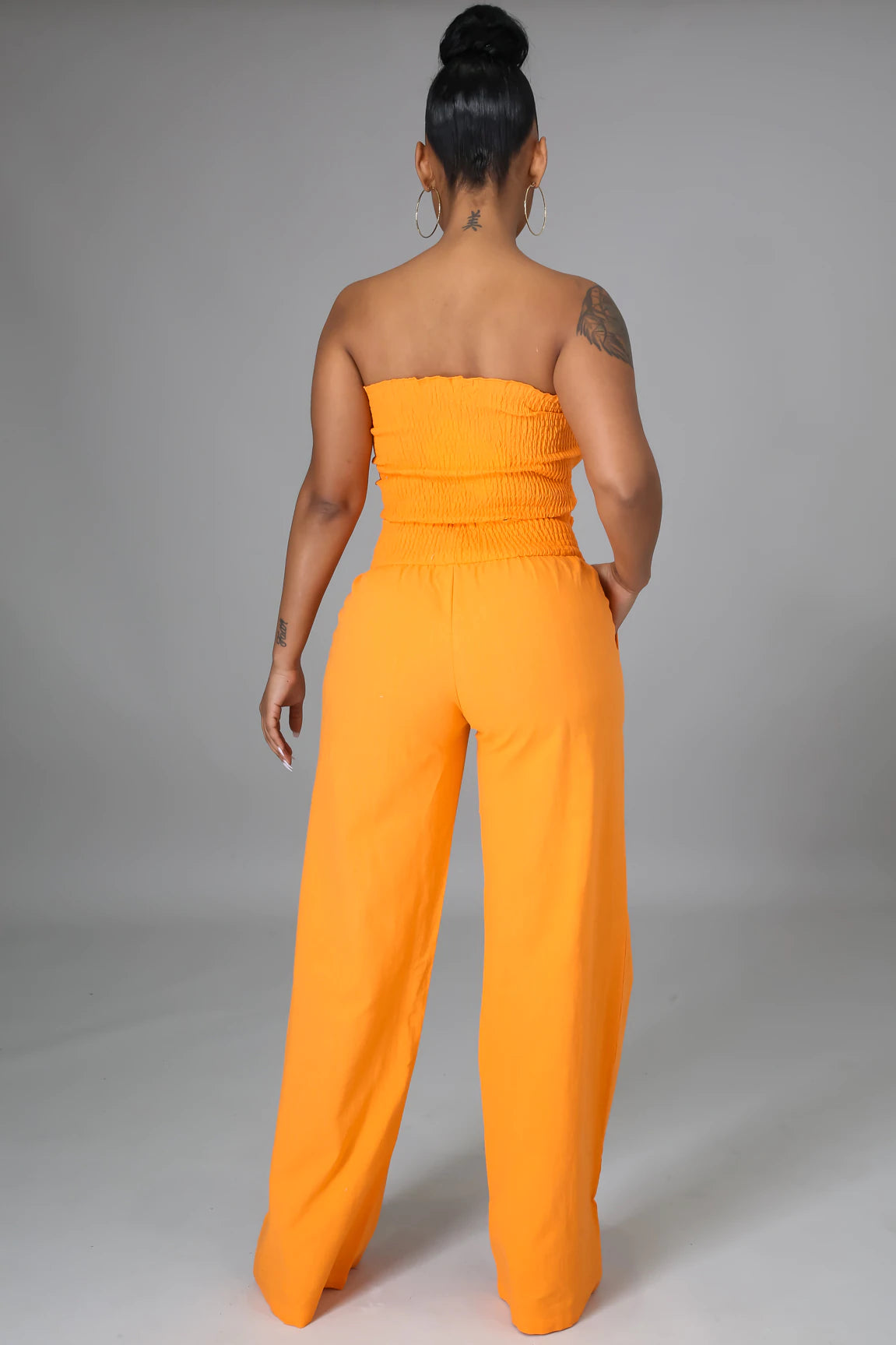 Keep It Cool Pant Set Orange - Ali’s Couture