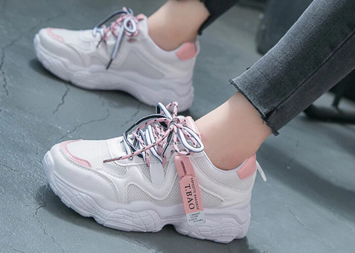 Light Pink Platform Sneakers | Kanji 