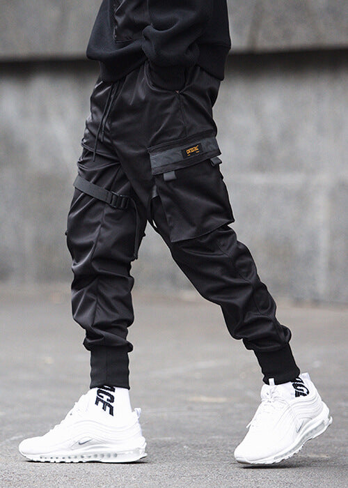 black techwear cargo pants