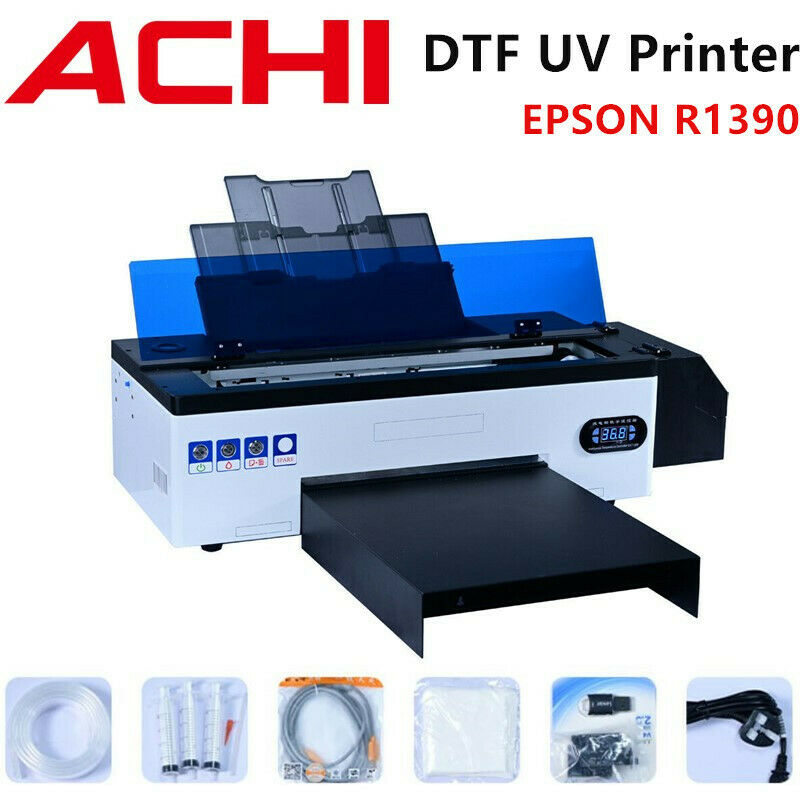 reactie Klassiek Uitstekend DTF UV Printer Direct to Film T-shirt Flatbed Printer EPSON R1390 w /O –  ACHIUVPRINTER