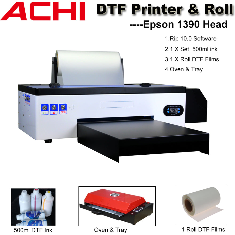DTF Printer & Roll Direct to Film & Epson 1390 Head 500 – ACHIUVPRINTER