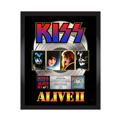 Personalized Alive II Platinum Record Award