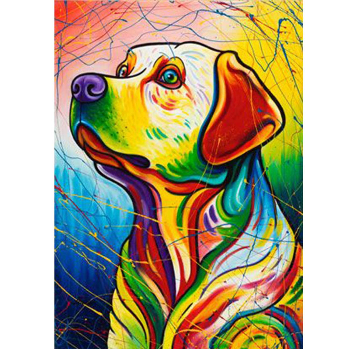 Oil Painting Dog Color 5D Diamond Painting -  – Five Diamond  Painting