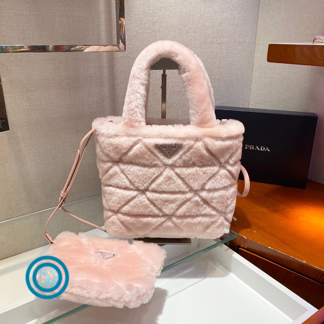 prada pink fluffy bag