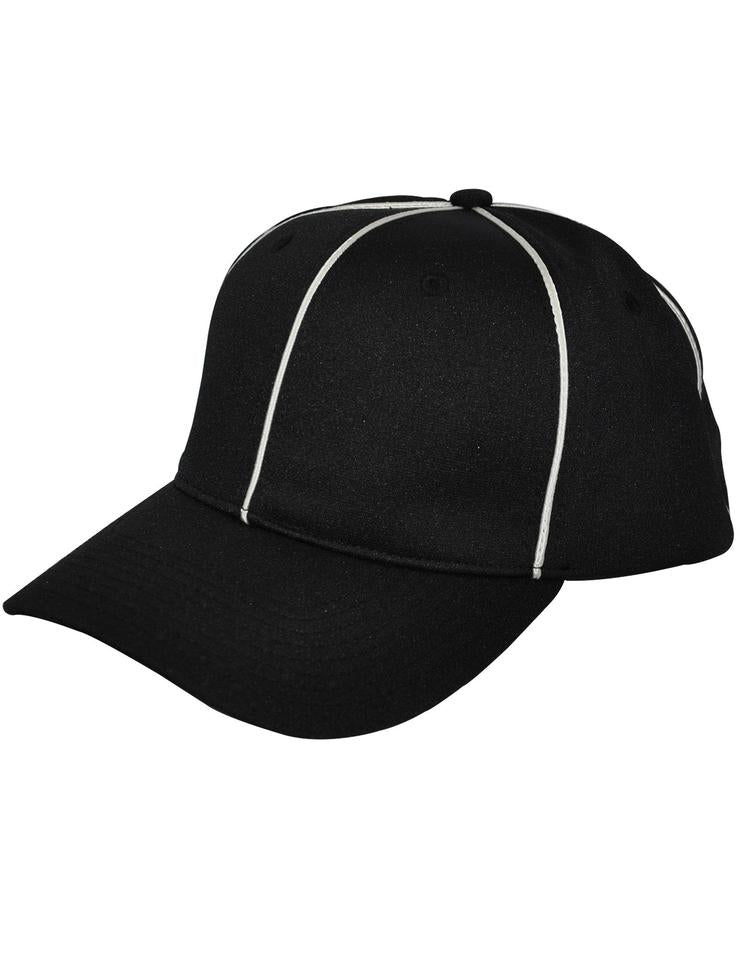 Thapower Official Referee Hat Black with White Stripe Referee Cap Great for Football Ref Umpire Costume Uniform Gear 