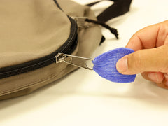 Using Orficast to increase the size of a zipper tab on a backpack or suitcase can make an enormous difference.