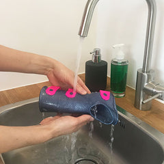 Rinse the soap off the orthosis.
