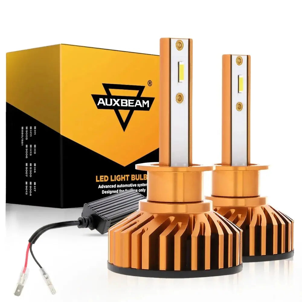 Auxbeam H1 Led Headlight High Beam Bulbs Conversion Kit 6500K White 50 – Performance Tuning