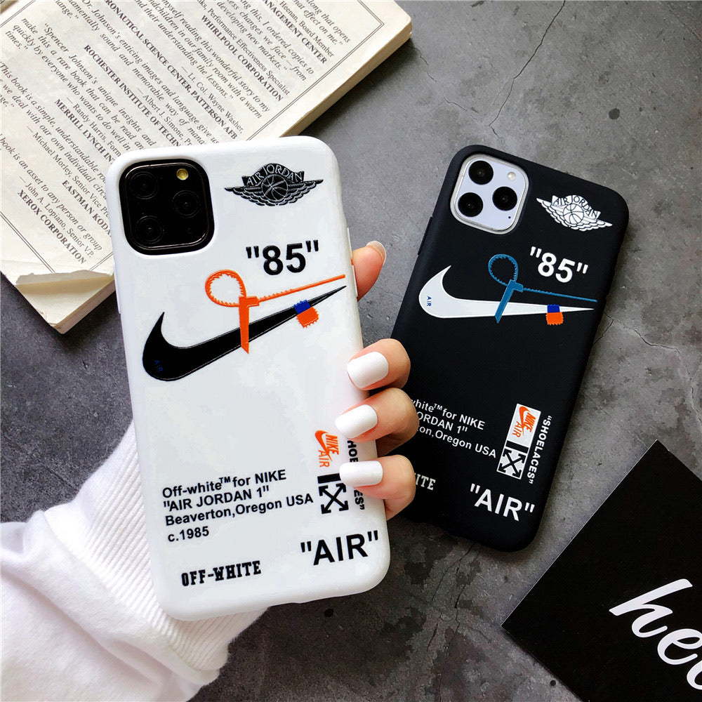 clear nike off white phone case