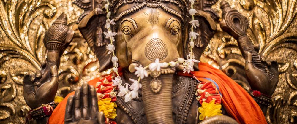 En Asie, l'éléphant est particulièrement répandu comme symbole spirituel (ici le Dieu Ganesh)