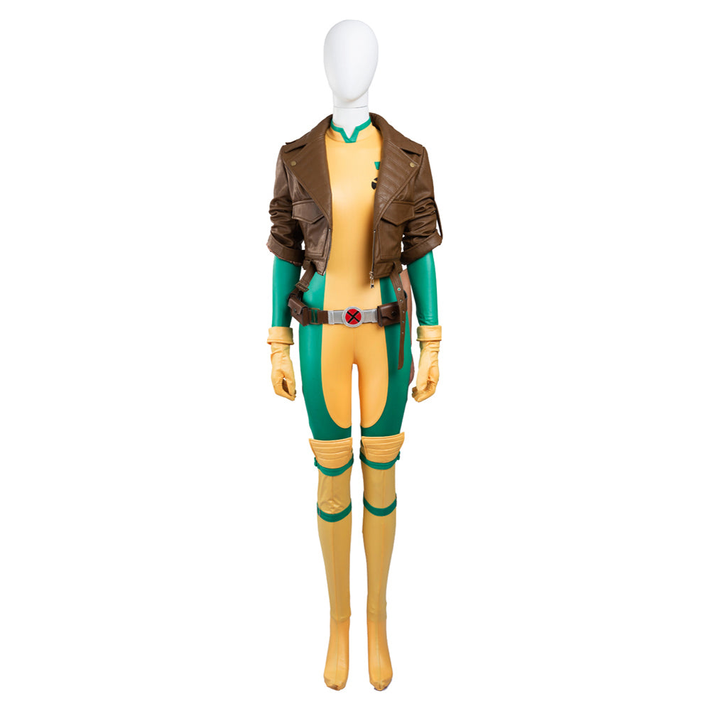 Rogue Anna Marie Halloween Cosplay Costume Jumpsuit Jacket Ms