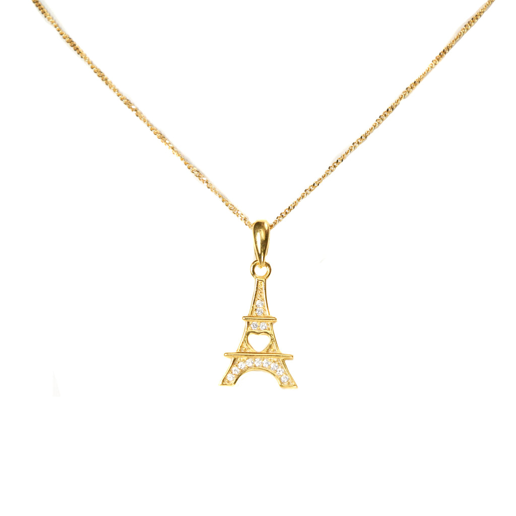 gold eiffel tower pendant