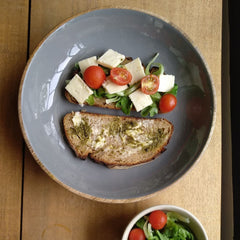 Sourdough, parmesan, oak leaf lettuce and cherry tomatoes