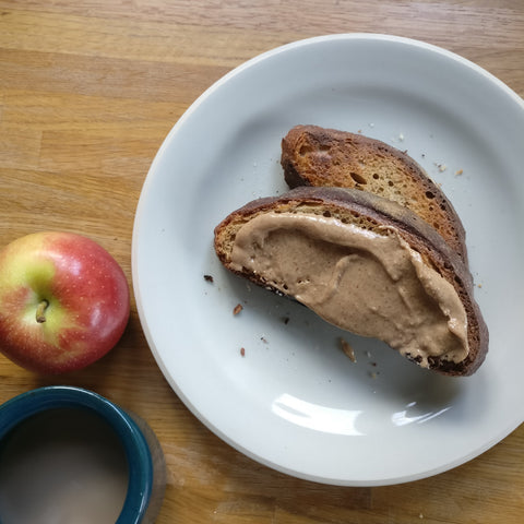 Peanut butter on Sourdough bread