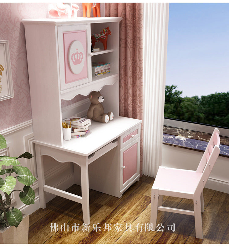 All Solid Wood Desk Study Table Pink Princess Desk Chair Computer Desk Kartzapper Com
