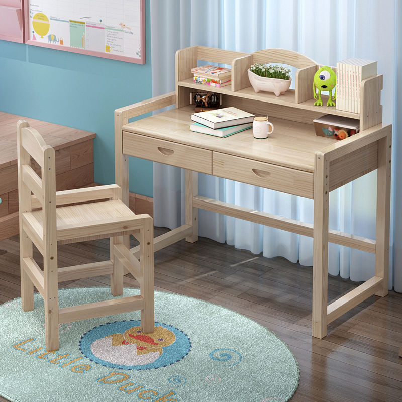 Solid Wood Study Table Children S Desk Home Desk Writing Homework