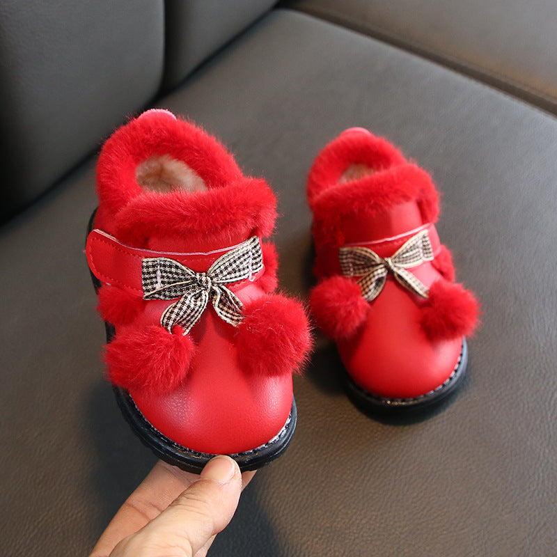 red bottom baby booties