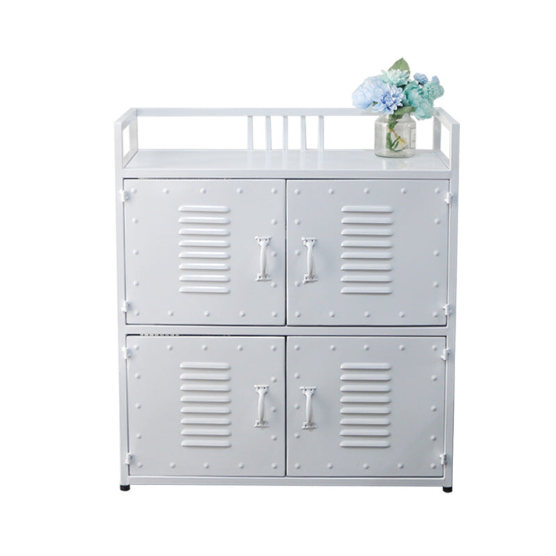 Factory Indoor Wrought Iron Locker Economical Cabinet White