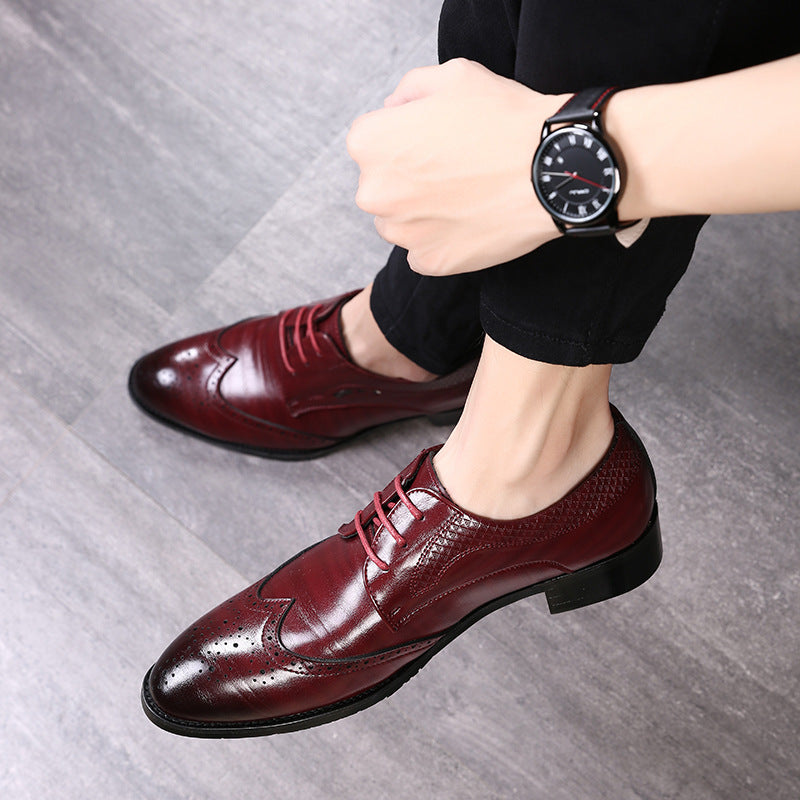 lazada leather shoes