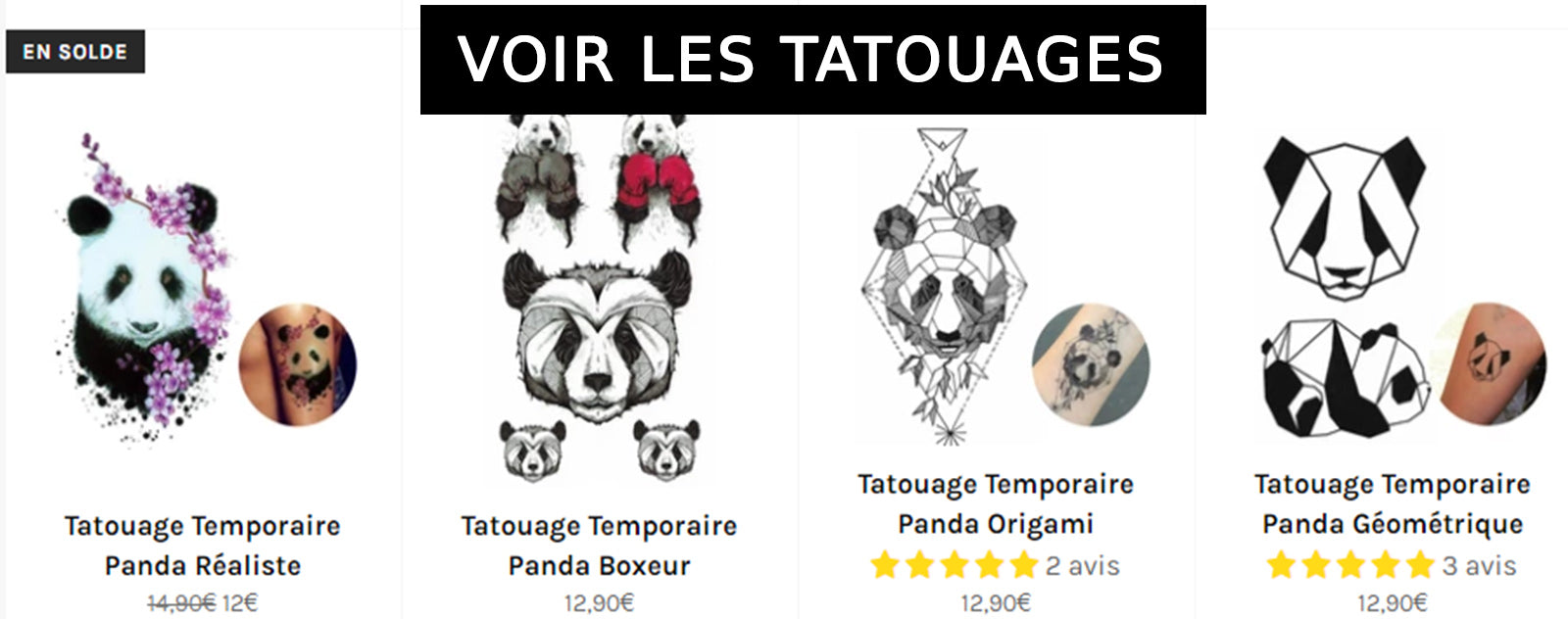 Tatouage Panda Temporaire Gallery