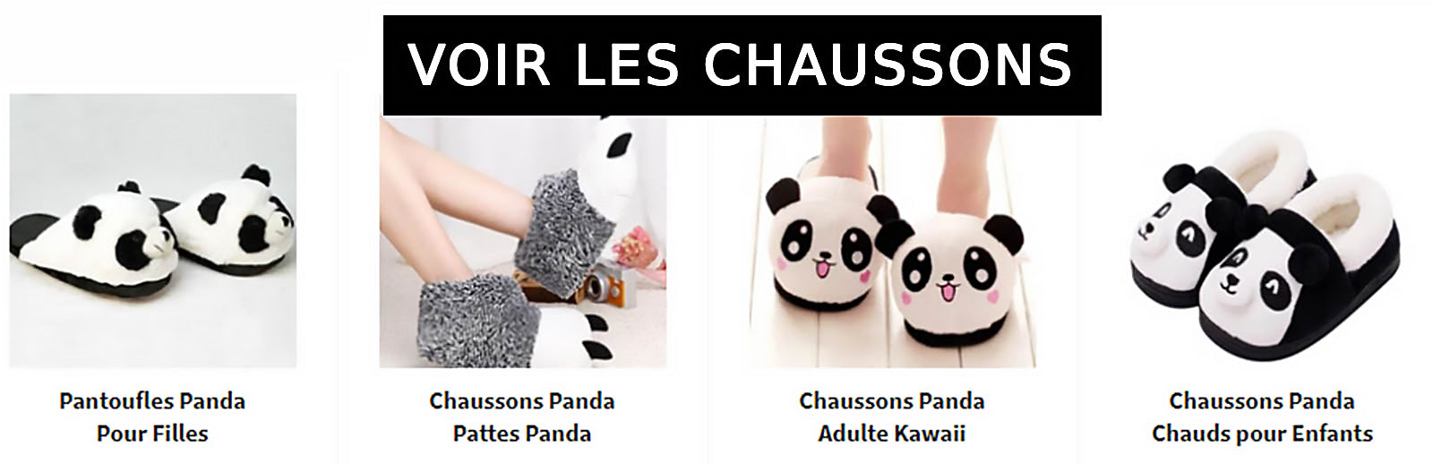 Chaussons Panda Molletonnés