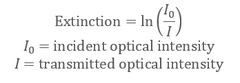 How to calculate optical extinction (Formula for extinction)