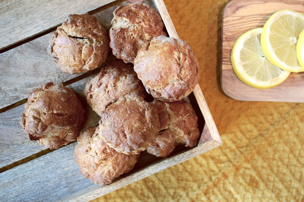 English Breakfast & Lemon Scones On A Tray