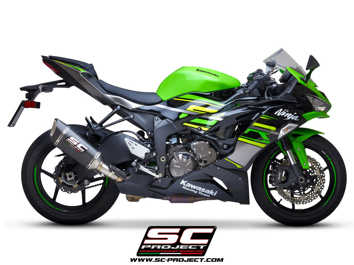 ZX-6R 19-　SCORPIONマフラー＆中間パイプ\nスリップオン カーボン