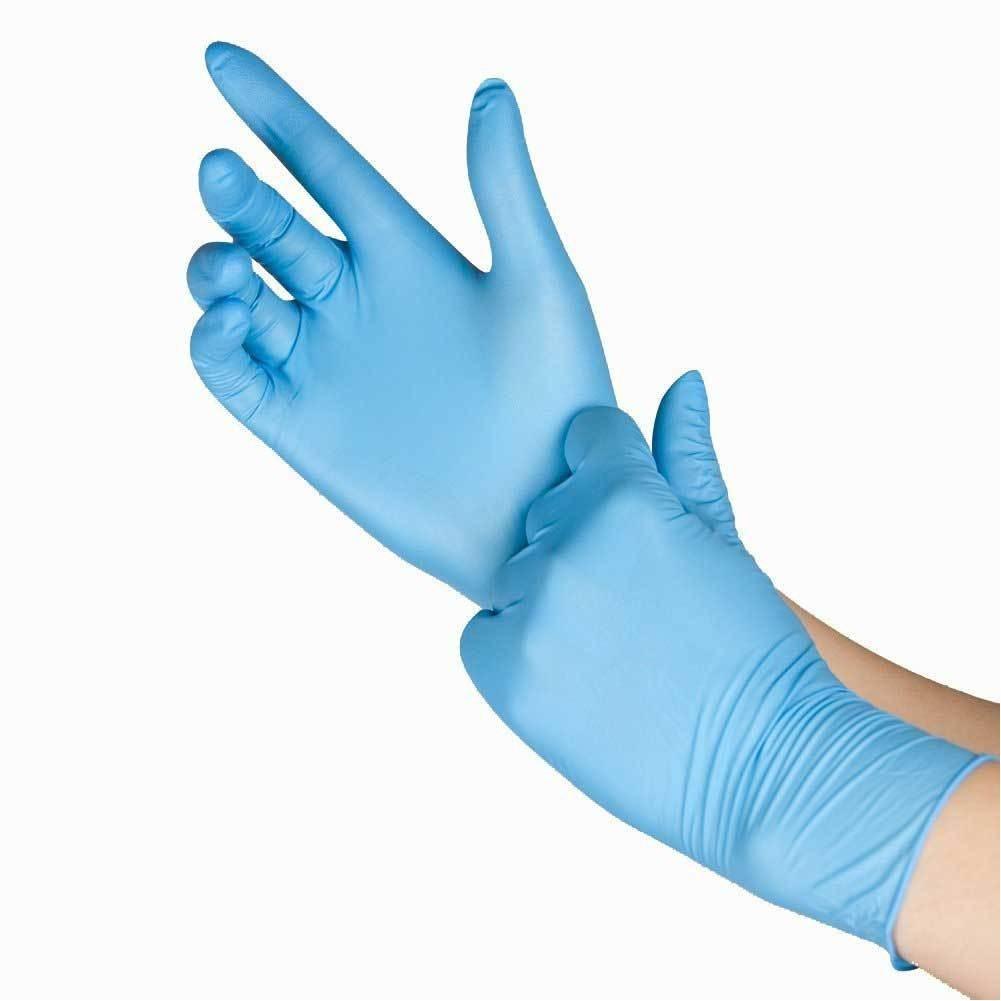 Box 100 200 1000 NITREX Extra Length Long Cuff Blue Nitrile Disposable Gloves 