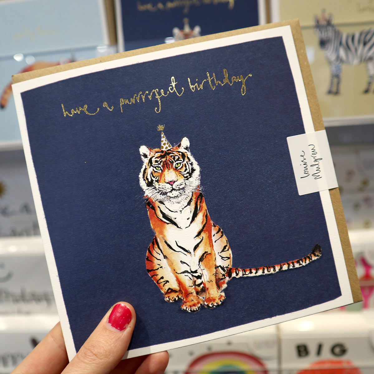 Louise Mulgrew Tiger Greetings Card