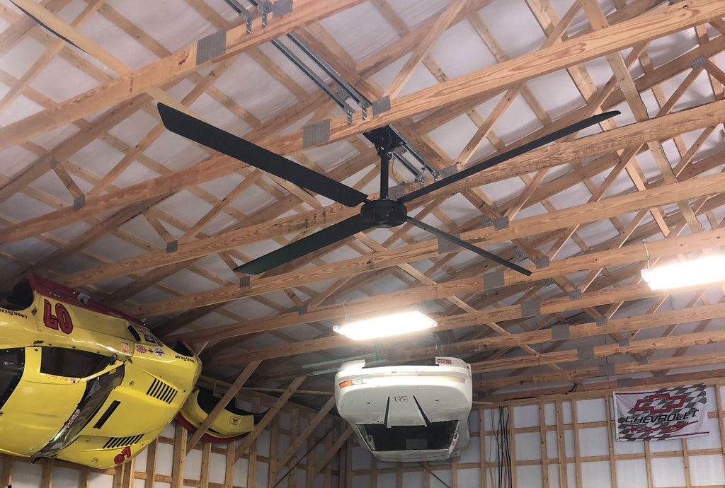 Motorsports shop keeps employees comfortable with Hunter Industrial fan