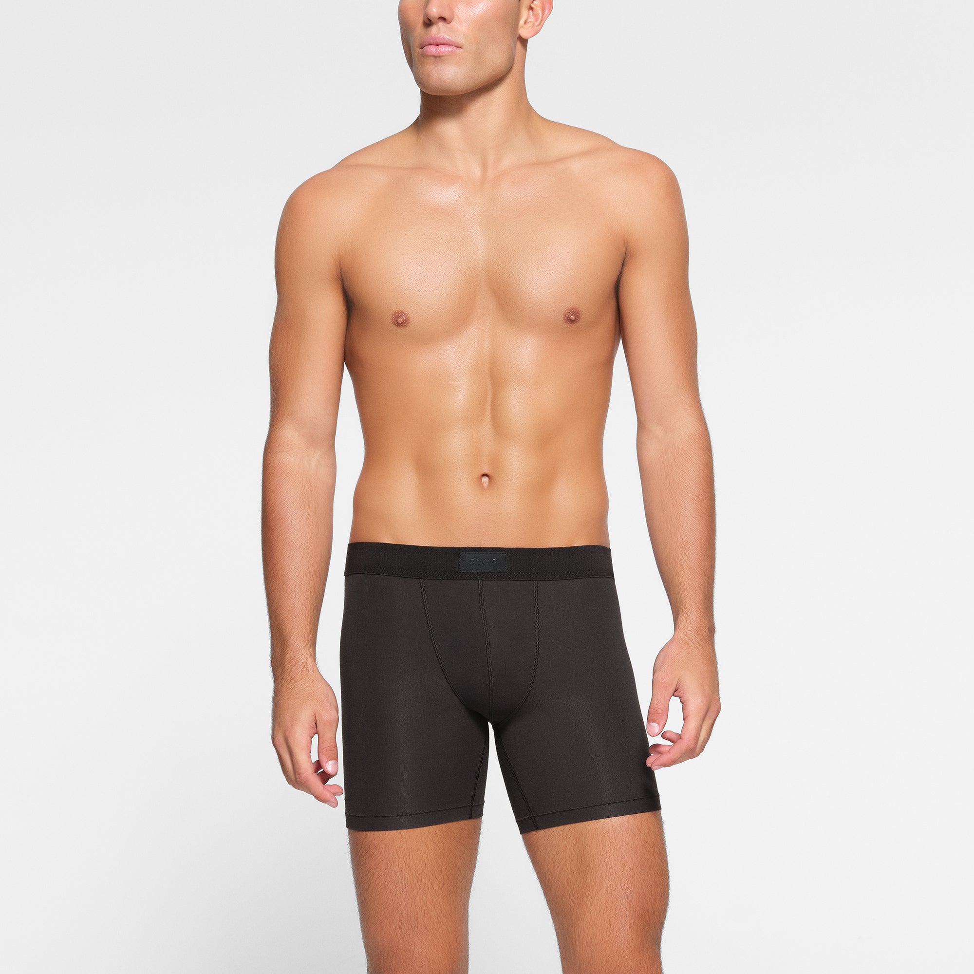 US Men Smooth Breathable Ice Silky Boxer Briefs Underwear Long