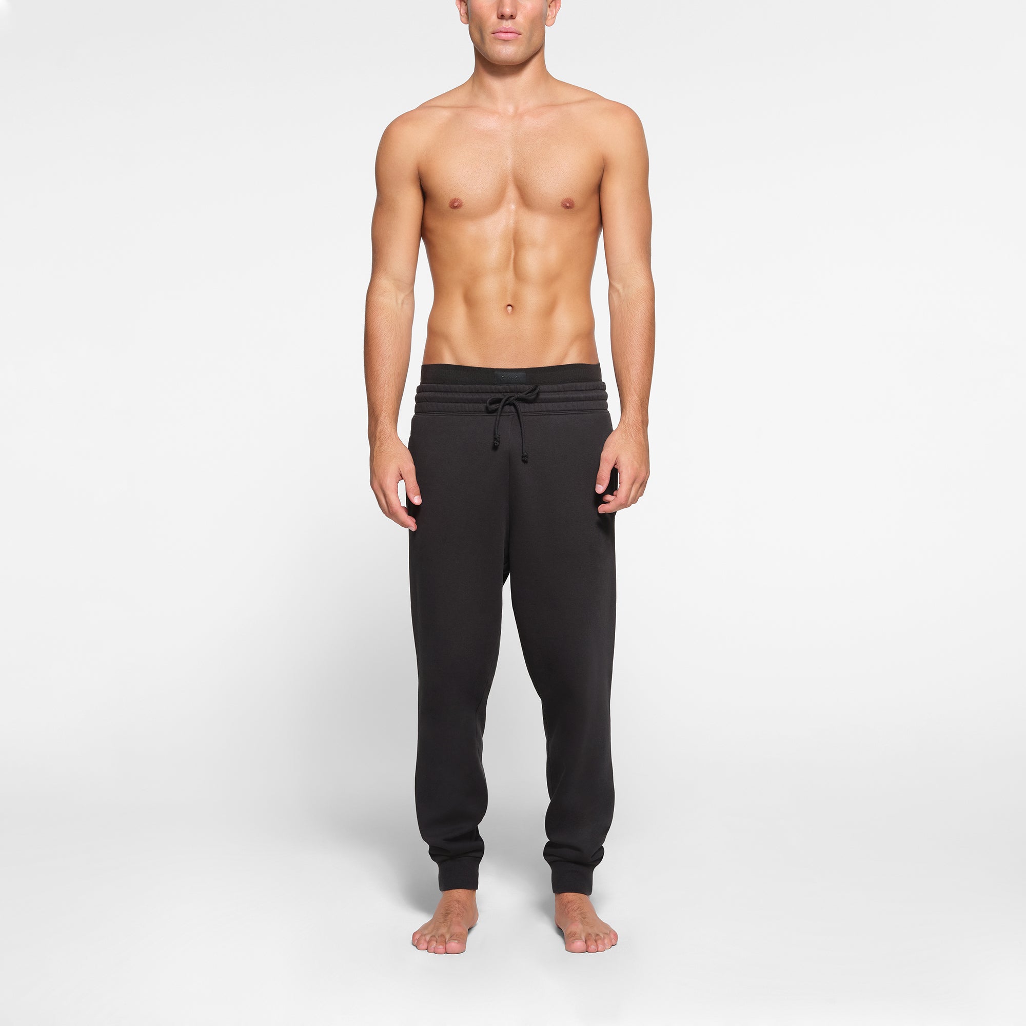 FLEECE LOUNGE MENS TAPERED JOGGER | WASHED ONYX