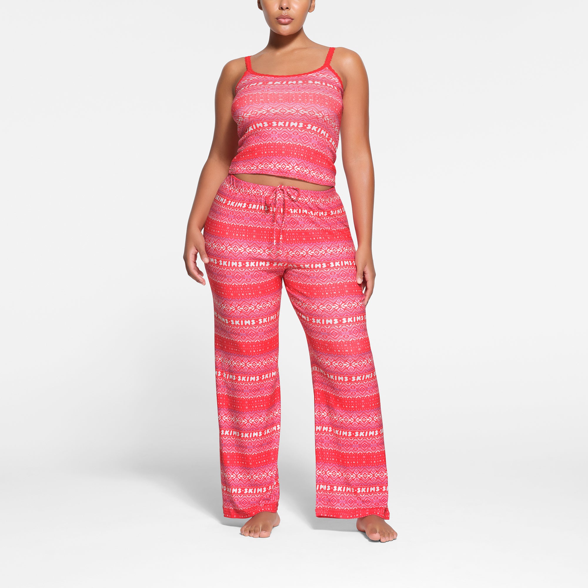 SKIMS pointelle logo leggings quartz womens large stretchy pink