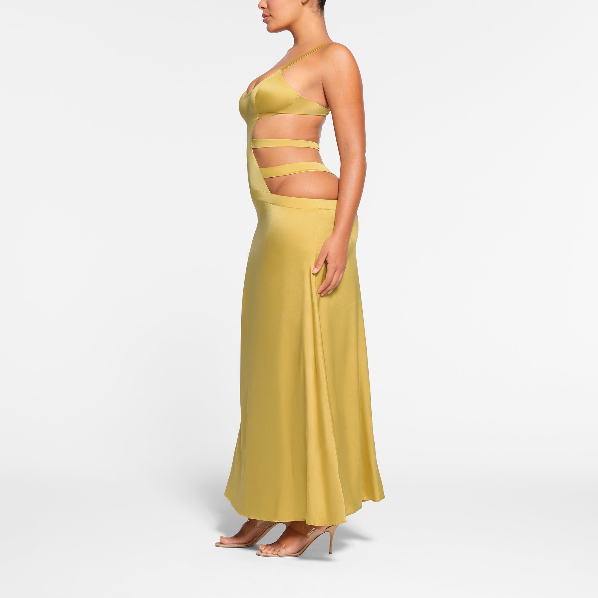 SAMPLE & ARCHIVE SALE, Azalea Silk Satin Maxi Slip Dress