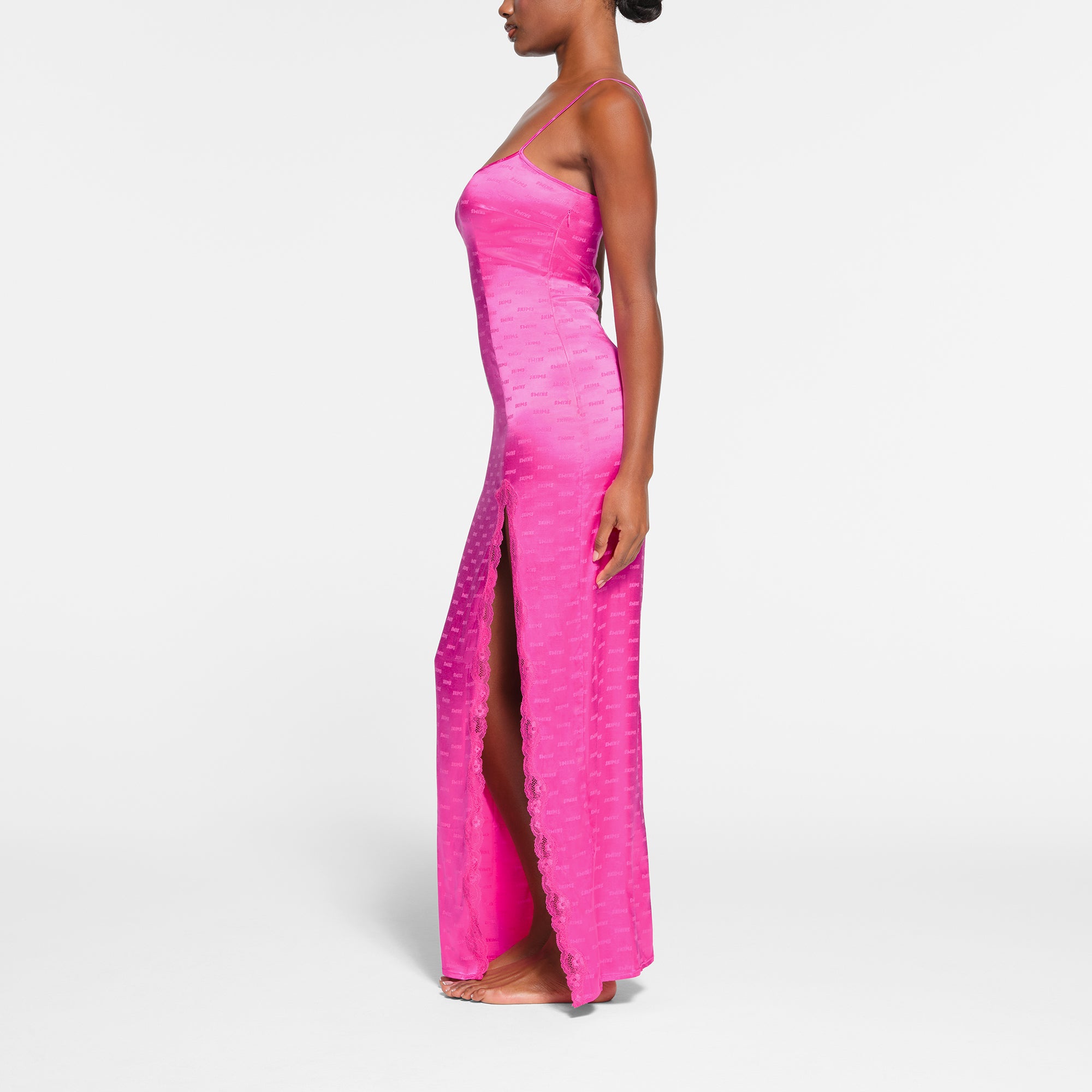 Maxi dress Skims Pink size XS International in Cotton - 35709958