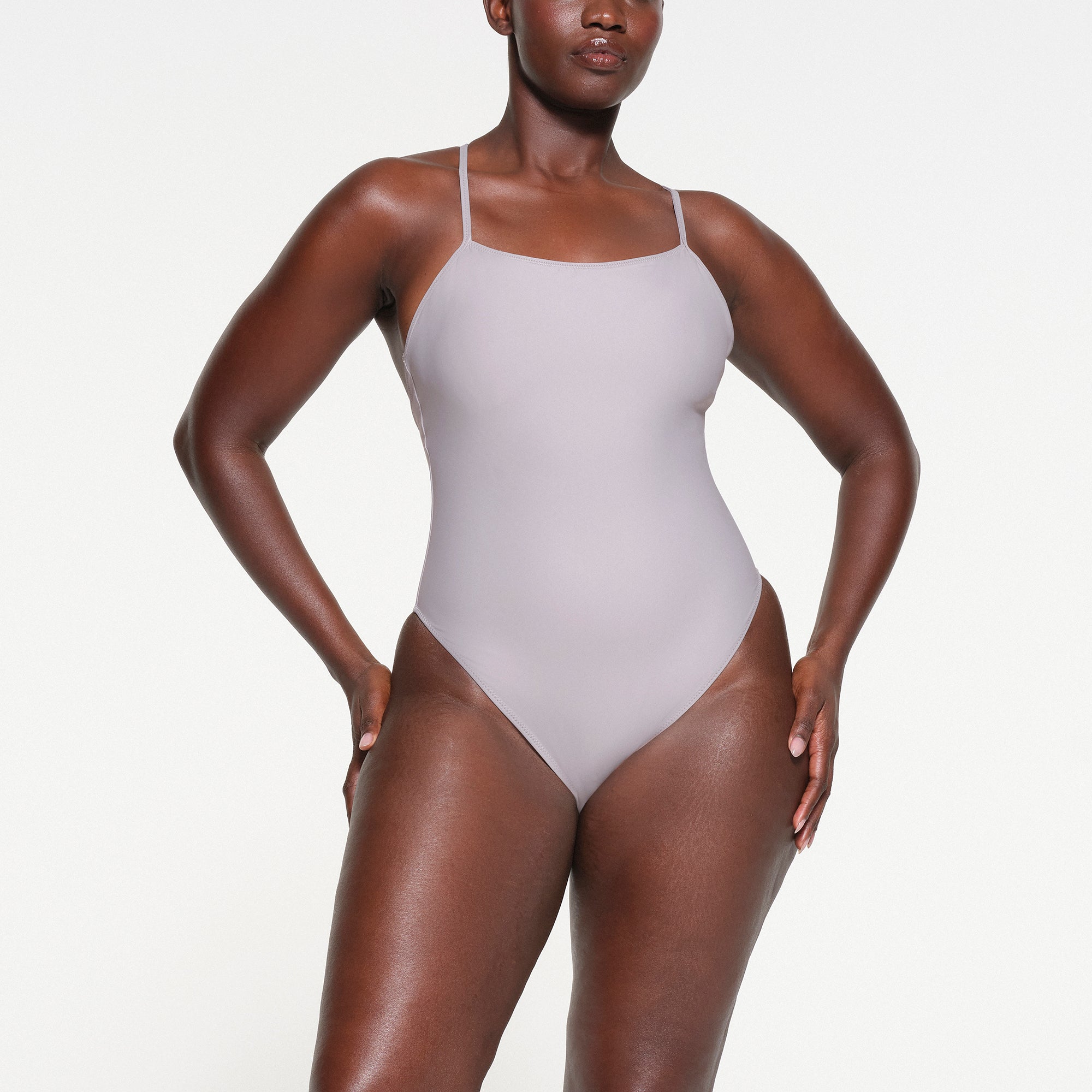 One-piece swimsuit Skims Grey size 00 0-5 in Polyester - 41707778