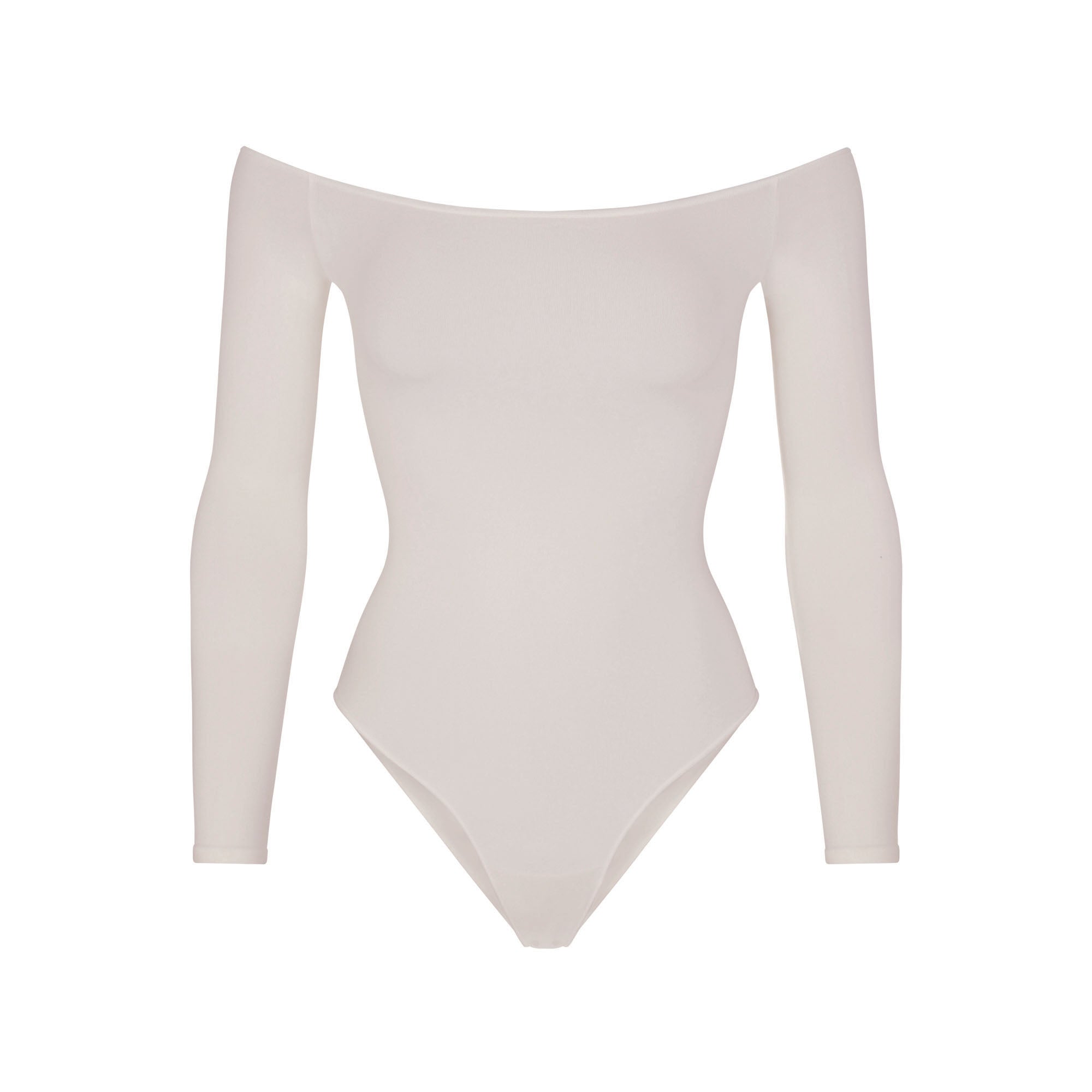 ESSENTIAL OFF THE SHOULDER BODYSUIT | STONE