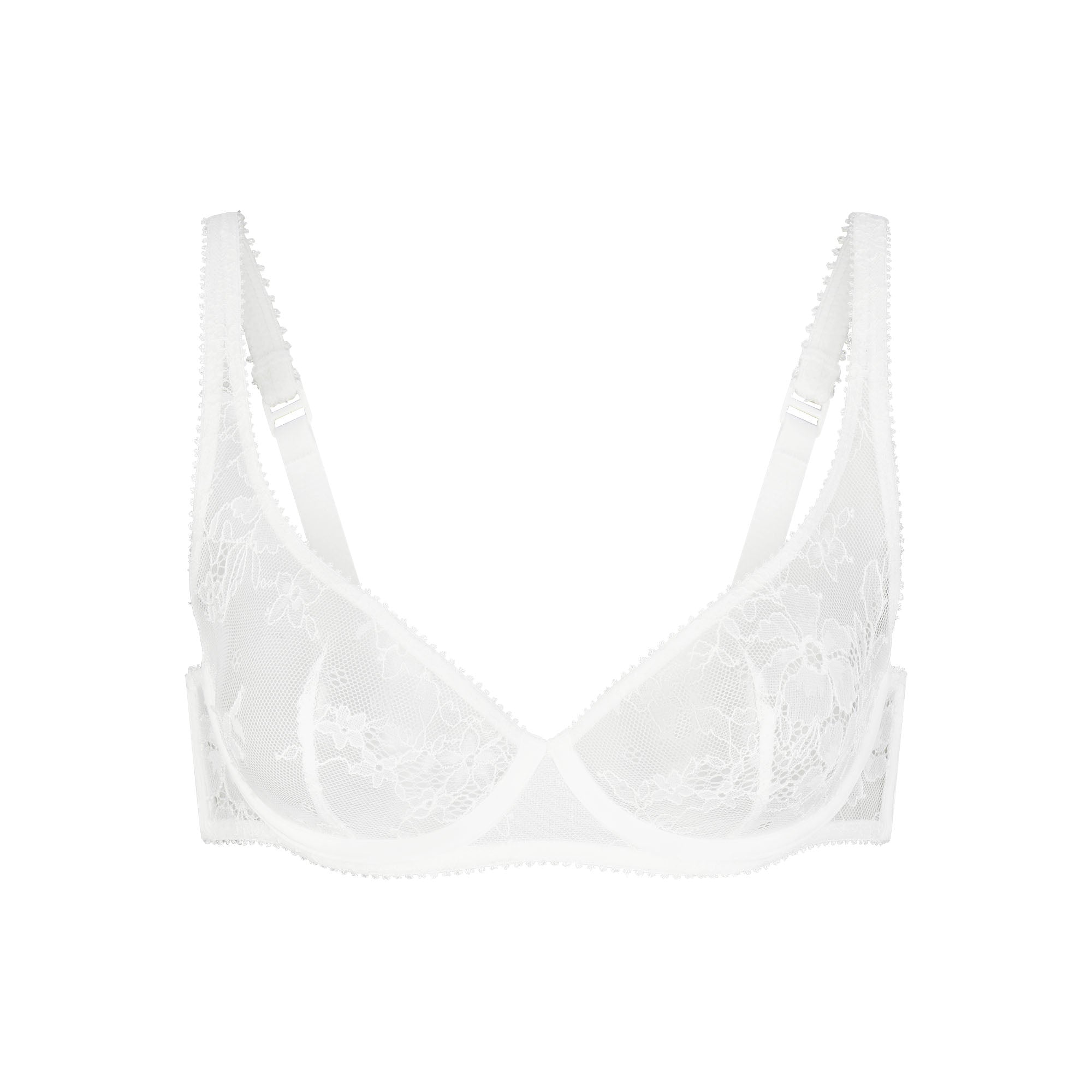 ULTRA FINE LACE SCOOP BRA | MARBLE