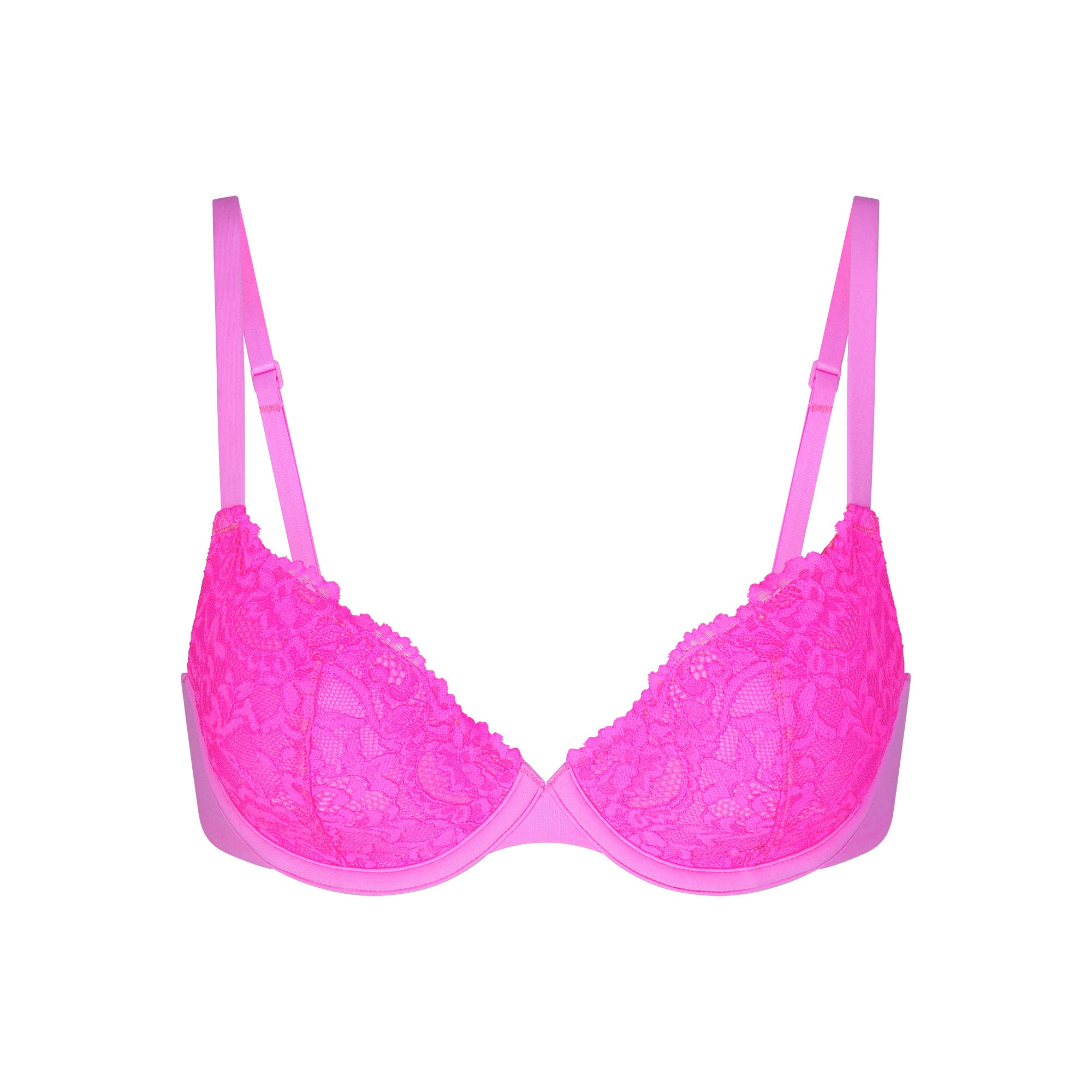 Track Stretch Lace Unlined Demi Bra - Sugar Pink - 42 - B at Skims