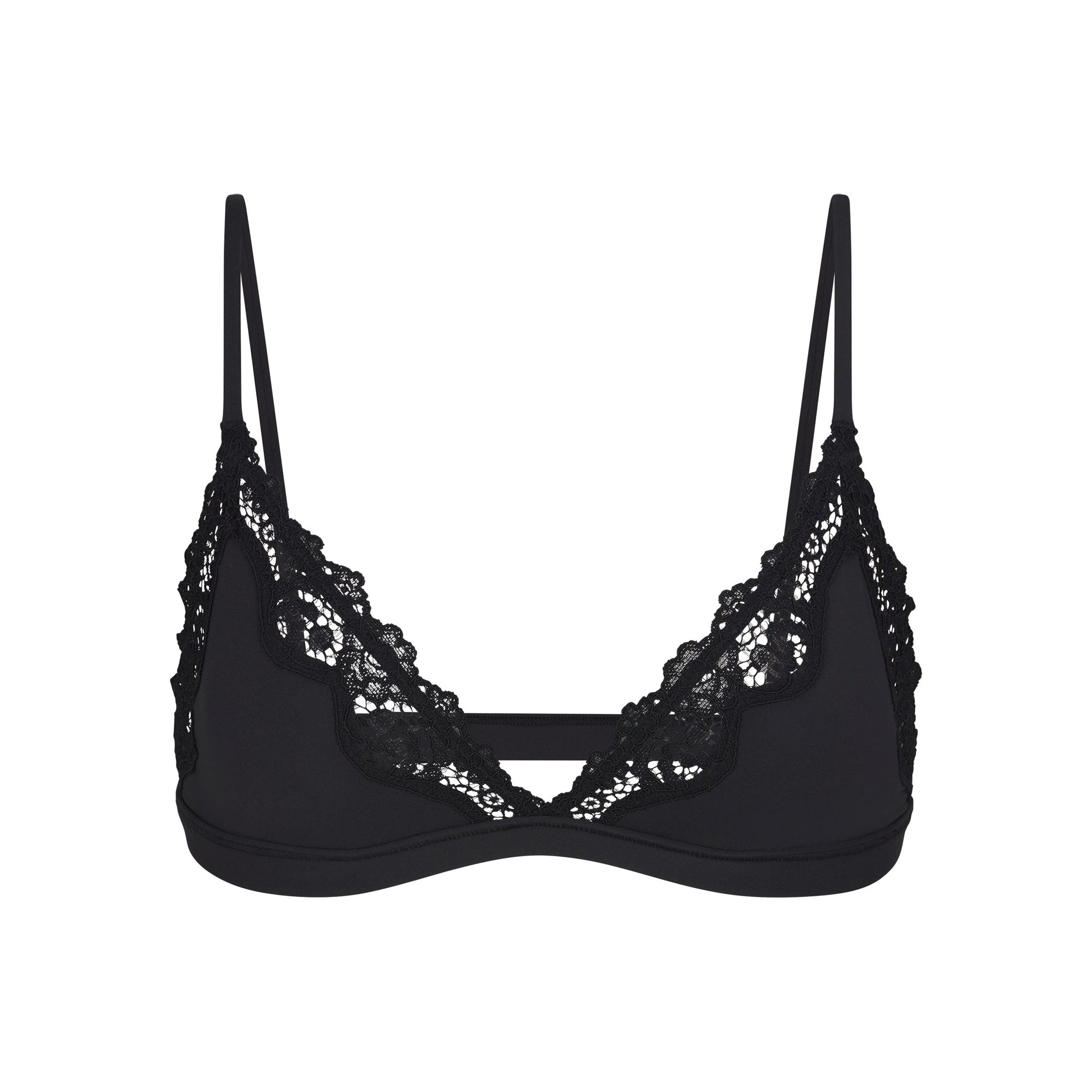 Lace Design Bralette w/ Fixed Cup – Fitted With Flair