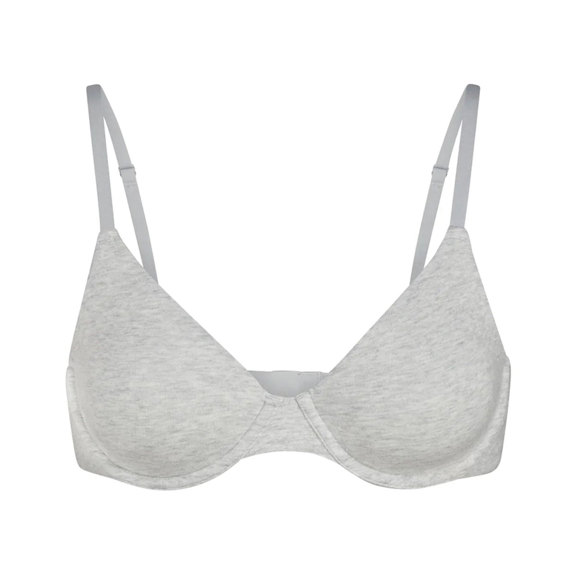 COTTON JERSEY T-SHIRT BRA | LIGHT HEATHER GREY