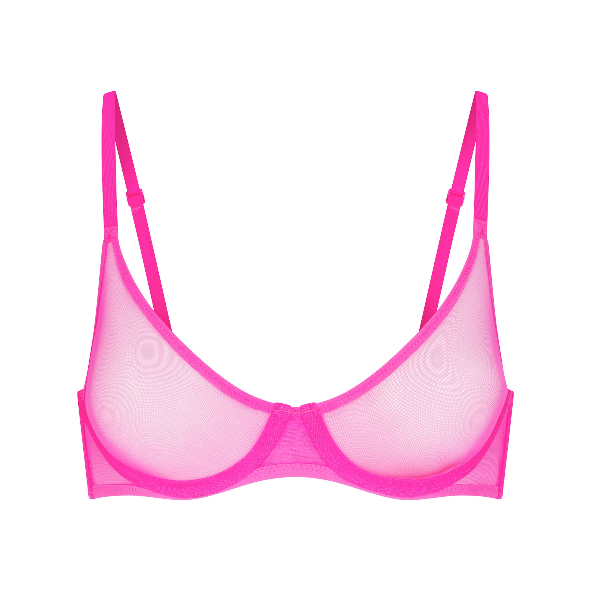 Track Ultra Fine Mesh Scoop Bra - Poppy - 44 - B at Skims