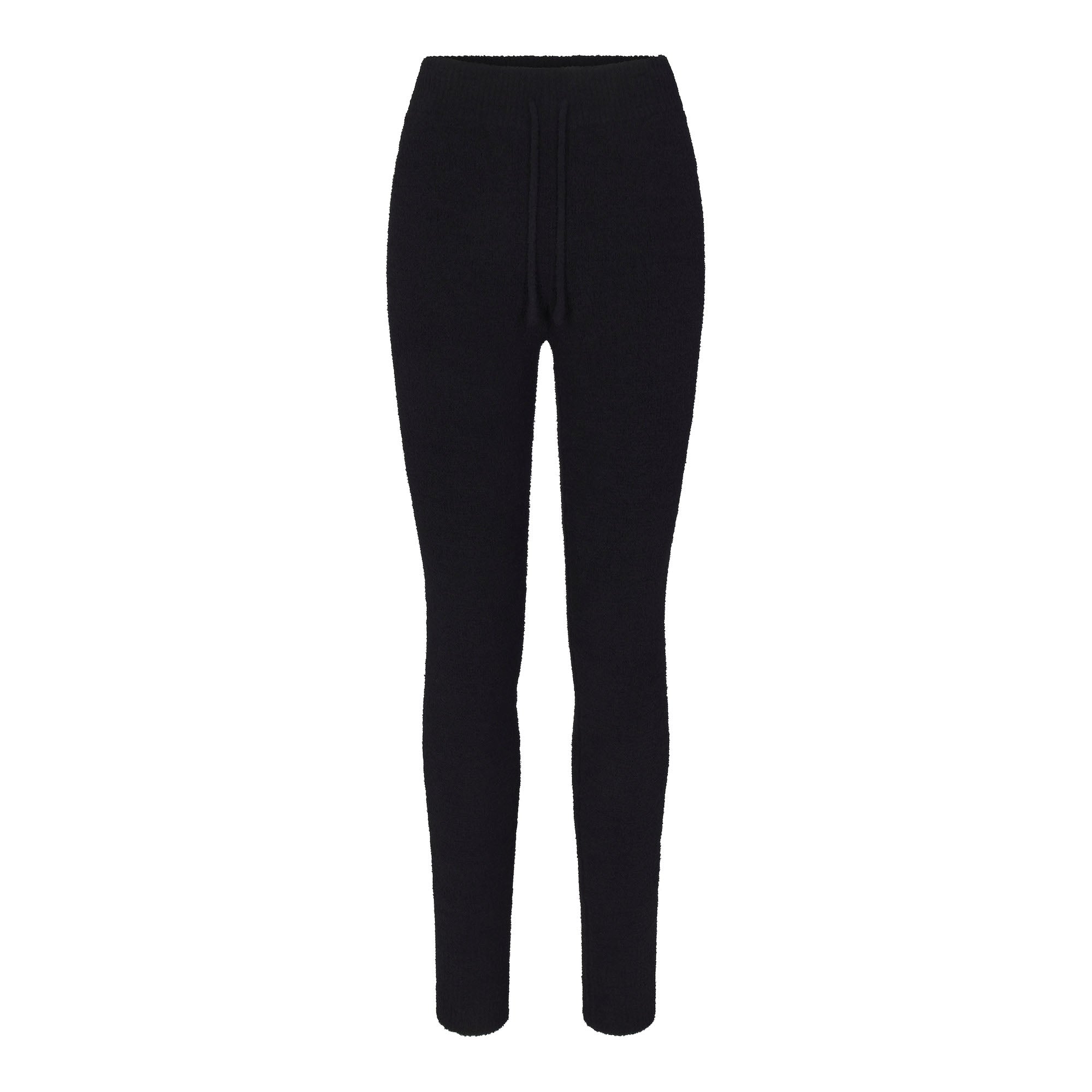 SKIMS Waffle Knit Thermal Cotton blend High Waisted Jogged Leggings Black  medium - $26 - From Nolan