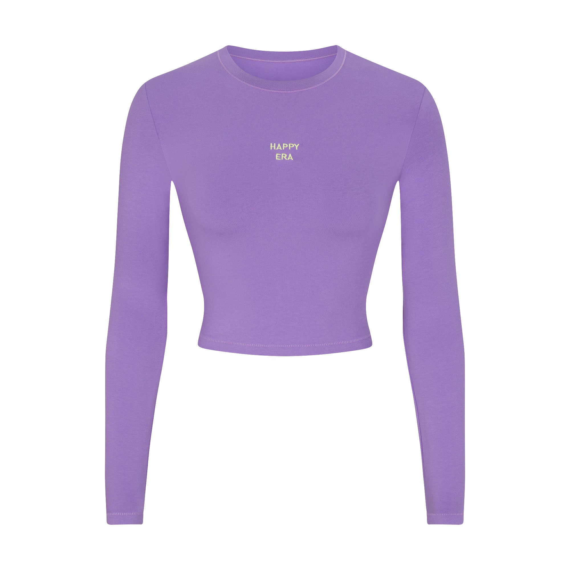 LONG T-SHIRT SLEEVE JERSEY ULTRA VIOLET CROPPED | COTTON