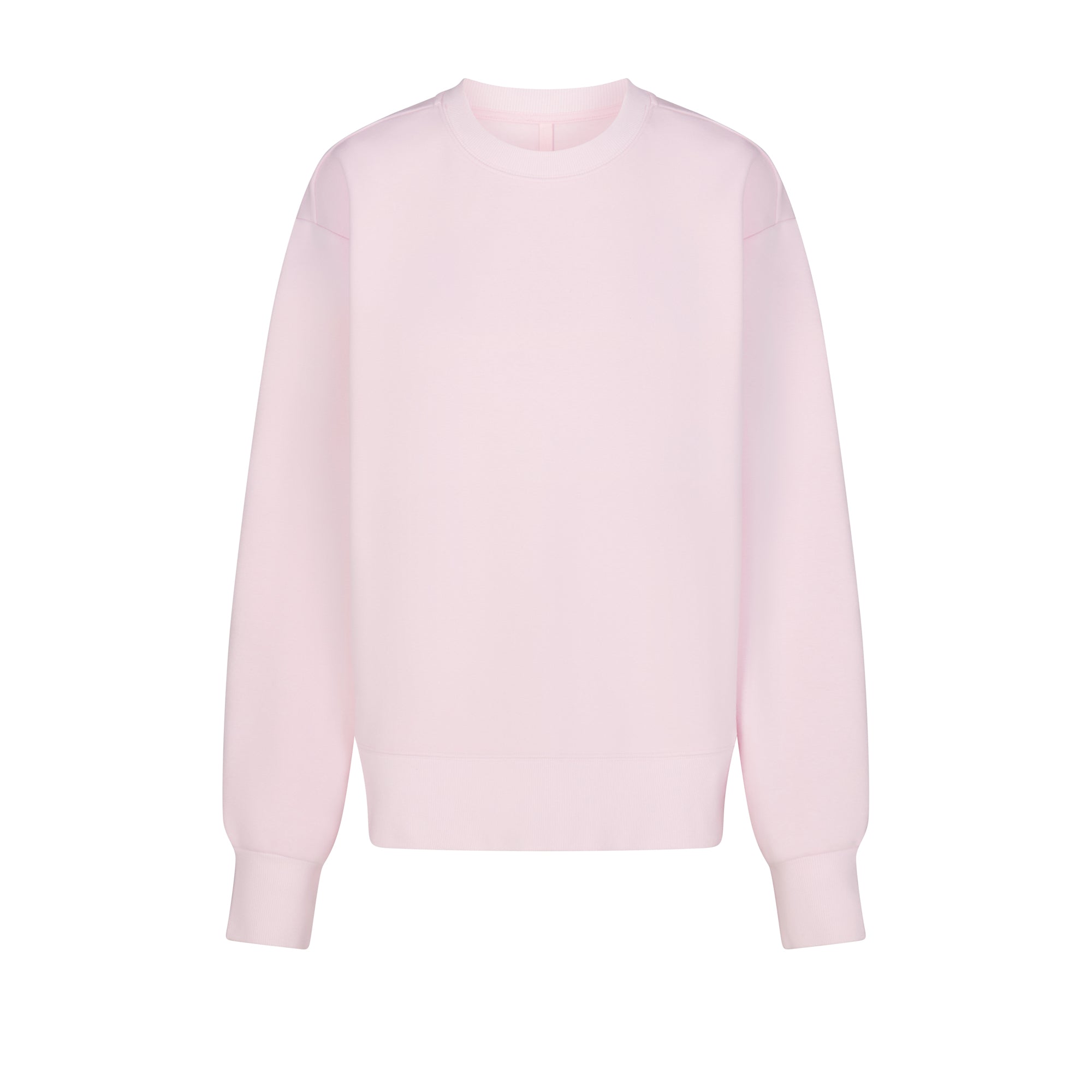 COTTON FLEECE OVERSIZED CREWNECK | CHERRY BLOSSOM