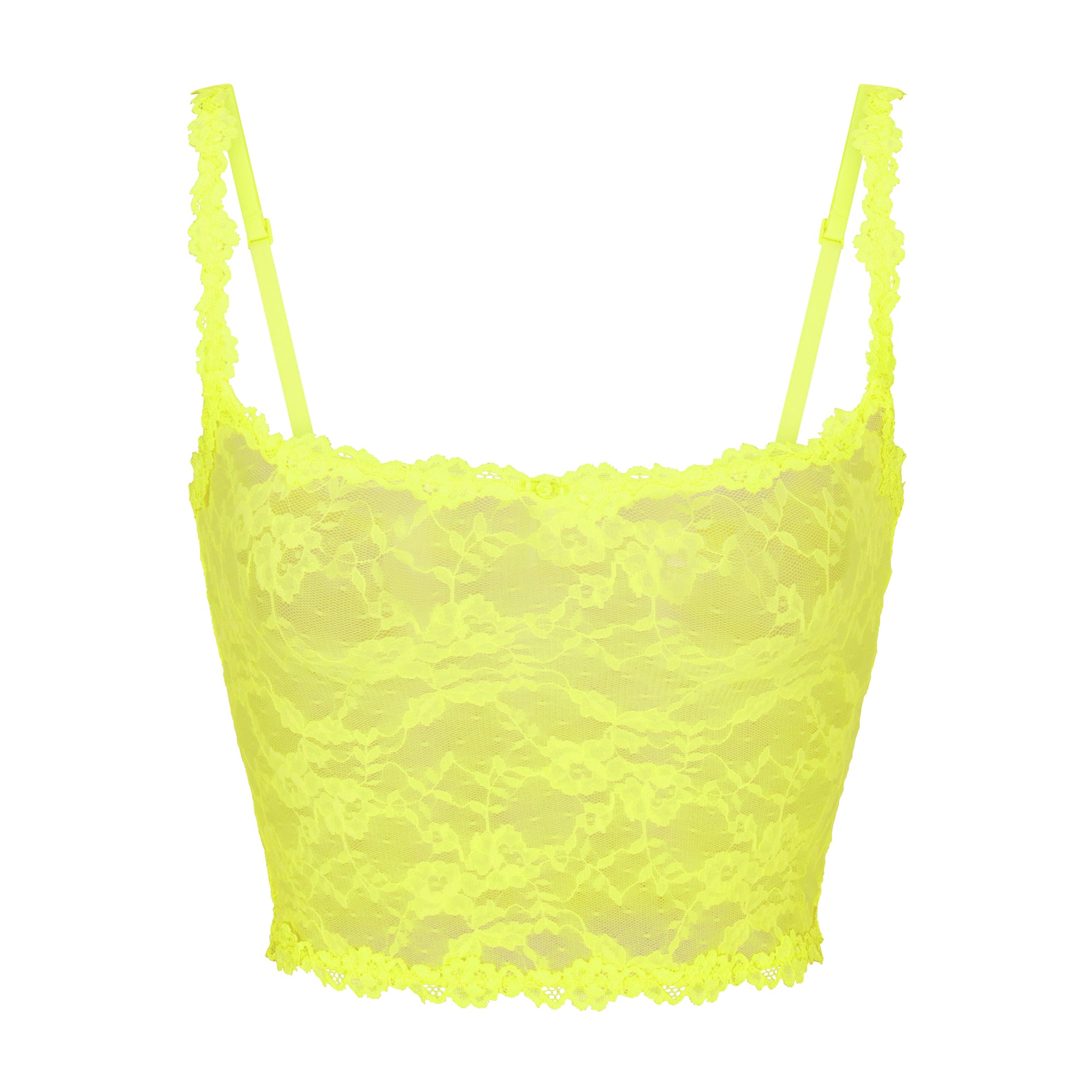 Finesse Stretchy Lace Cami Bralette - Golden Yellow - – BB Store